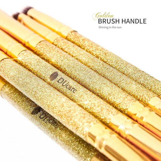 DUcare Eyeshadow Brushes Set Duo End Eye Makeup Brushes Professional Eyeshadow Brush set 5Pcs Travel Concealer Eyebrow Eyelash Eye Liners Blending-BrightBean Baby