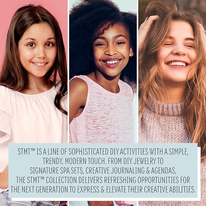 STMT DIY Signature Spa Set by Horizon Group USA, Mix & Make Your Own Spa Supplies with Salt Scrubs, Fragrances & Shimmer Lotions. Multicolored-BrightBean Baby