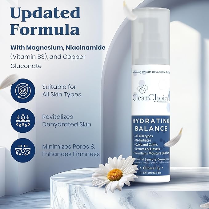 Clear Choice Hydrating Balance Facial Mist 6.7oz – Rejuvenating Spray for All Skin Types, Tightens Pores, Prolongs Makeup, Restores pH Balance-BrightBean Baby