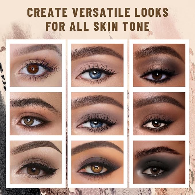 6 Colors Mini Naked Eyeshadow Makeup Palette Neutral Nude Smoky Eye Shadow Taupe & Brown Matte Make Up Pallet with Mirror Highly Pigmented Long Lasting Waterproof Travel Size Gift Kit 01-BrightBean Baby