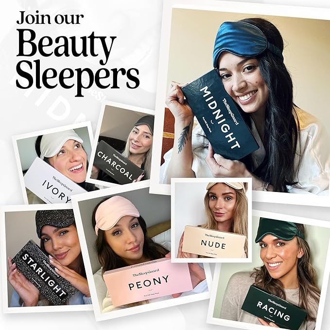 Pure Silk Sleep Mask [100% 6A Mulberry Silk, 22 Momme] Light Blocking Travel Essentials. Eye Masks for Sleeping. Black Oeko-Tex Blindfold. Eye Covers for Men & Women-BrightBean Baby