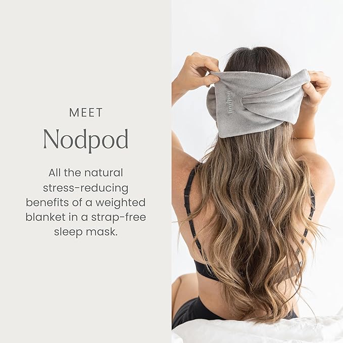Nodpod Gentle Pressure Sleep Mask | Patented Light Blocking Design for Sleeping, Traveling & Relaxation - Elephant Gray-BrightBean Baby