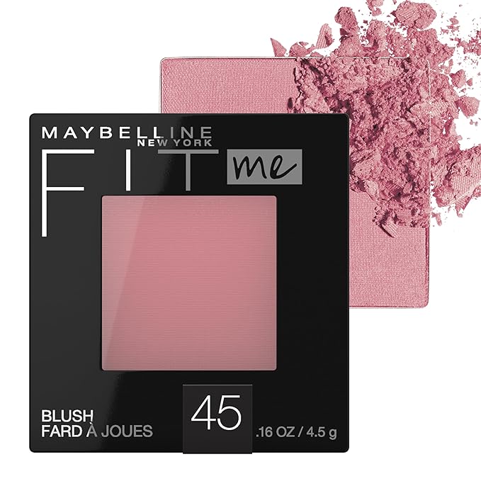 Maybelline Fit Me Blush, Lightweight, Smooth, Blendable, Long-lasting All-Day Face Enhancing Makeup Color, Plum, 1 Count-BrightBean Baby