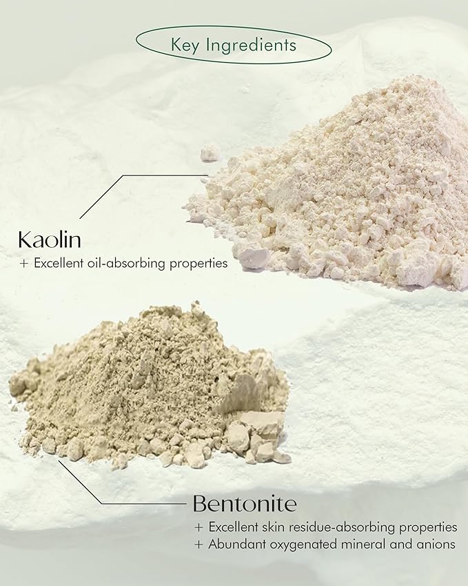 SKINCURE Vegan Seaweed Mud Mask, Korean skincare Blackhead Remover Clay Mask for Pore Cleansing with Kaolin & Bentonite, Oil Control & Gentle Exfoliation, 3.5oz-BrightBean Baby