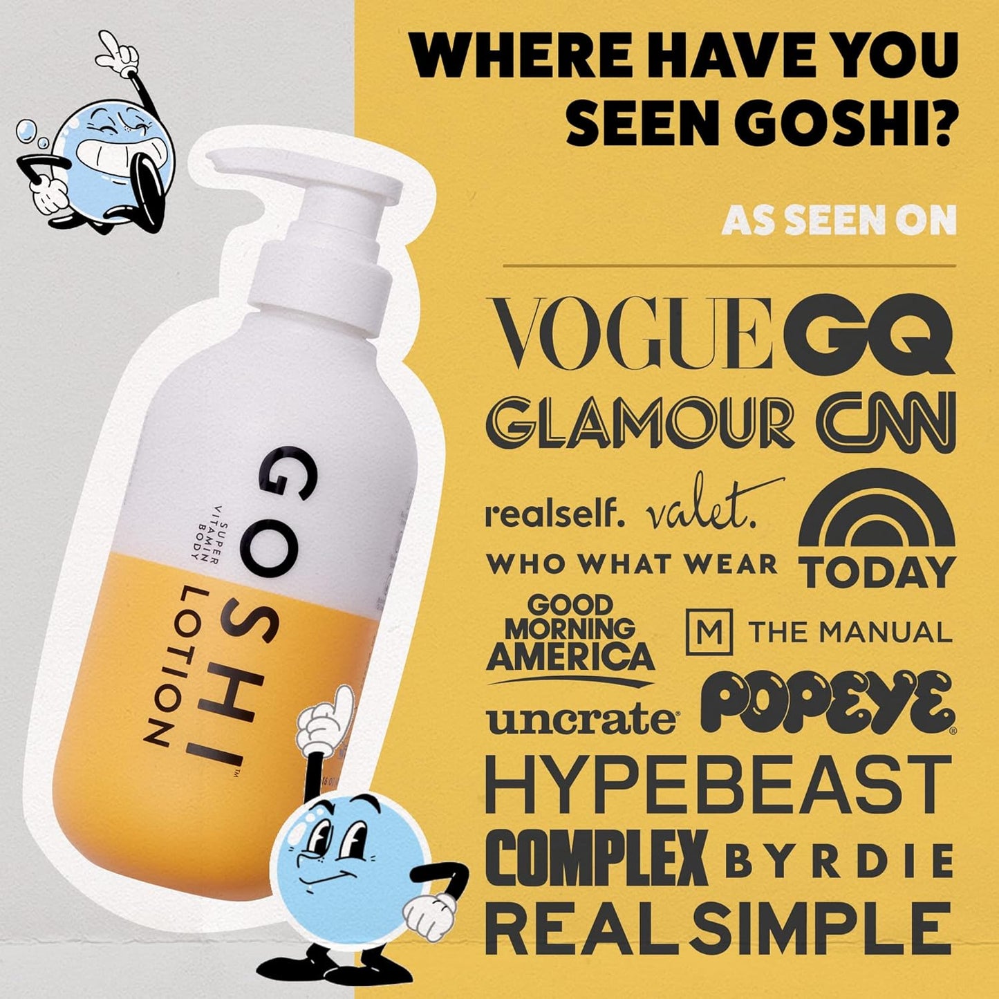 GOSHI Super Vitamin Body Lotion 20 oz - pH-Balanced Moisturizing Body Lotion for Men and Women - For All Skin Types-BrightBean Baby