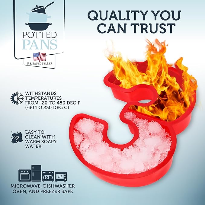 Cake Mold Numbers 10 Pieces - Large 10 Inch Cake Pans Set - 0 to 9 Big Number Cake Pan Shape Moulds for Baking