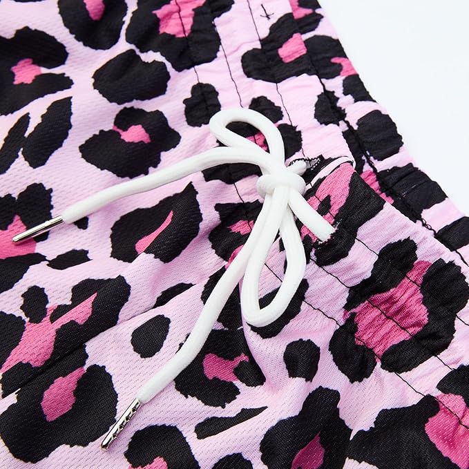 Fashion Funny Animal Printing Swim Trunks 5 inch Inseam Quick Dry Active Board Shorts for Men-BrightBean Baby