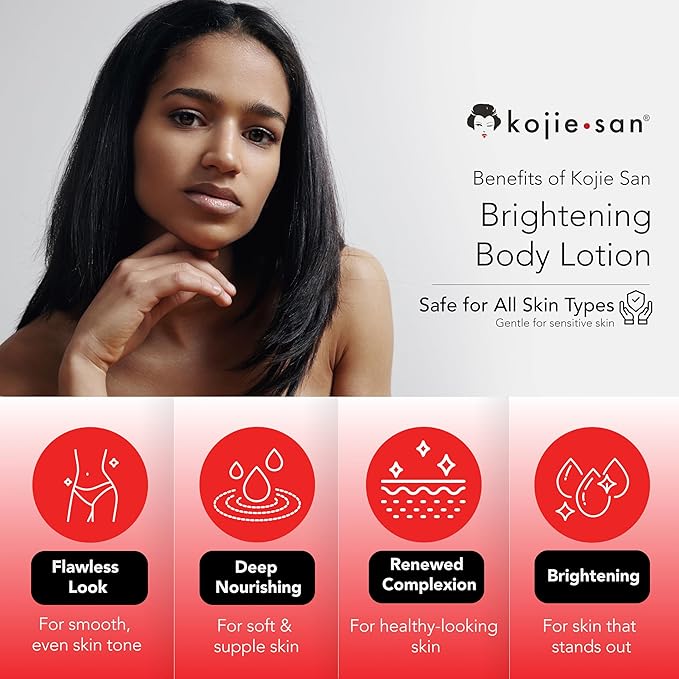 Kojie San Face & Body Complete Brightening Set - 3 x 100g Bars Soap, Body Lotion, Face Cream, Toner, and Face Cleansing Brush - 7pcs-BrightBean Baby