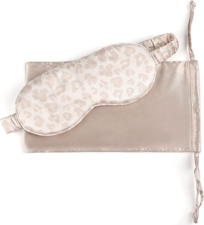 Silk Sleep Mask Light Blocking Luxury 100% Mulberry 22mm Silk Eye Mask Eye Cover Blindfold Ultra Soft Light & Comfy Anti Aging Skin Care with Travel Bag Gift Package-BrightBean Baby