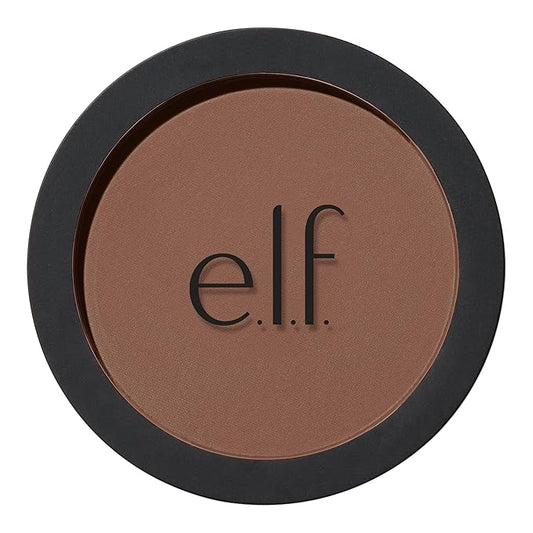 e.l.f. Primer-Infused Bronzer, Long-Lasting, Lightweight & Buildable Powder Bronzer, Delivers A Matte Finish, Vegan & Cruelty-Free, Desert Sun-BrightBean Baby