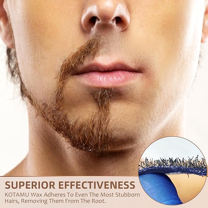 KOTAMU Waxing Kit for Women & Men, Wax Warmer for Hair Removal, Digital Wax Kit with Silicone Pot，Ideal for Face Eyebrow Arm Legs Armpit &Sensitive Skin, Cherry Waxing Machine for Home Salon Use-BrightBean Baby