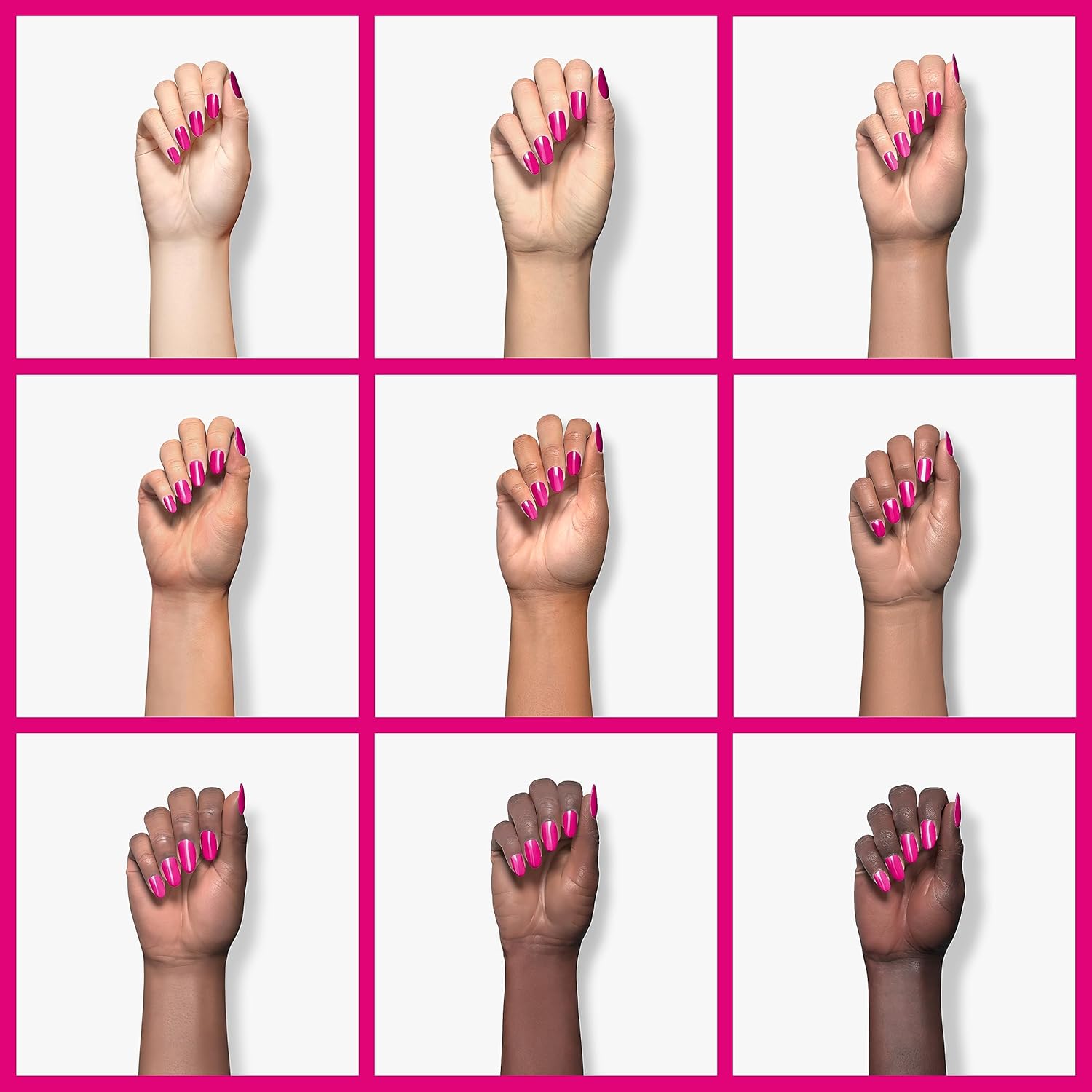 Beetles Pink Gel Nail Polish - Year 2 Kilo 15ML Gel Polish, 1 Pcs Hot Pink Colors, Soak off UV LED Lamp Nail Art Manicure Salon DIY Nail Design for Girls-BrightBean Baby