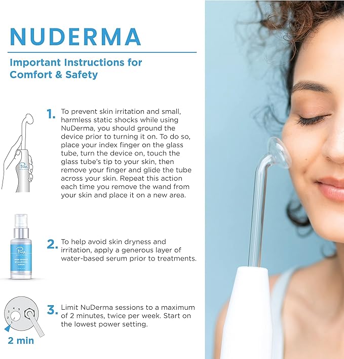 NuDerma Professional Skin Therapy Wand - Portable Skin Therapy Machine with 6 Neon & Argon Wands – Boost Your Skin – Clear Firm & Tighten-BrightBean Baby