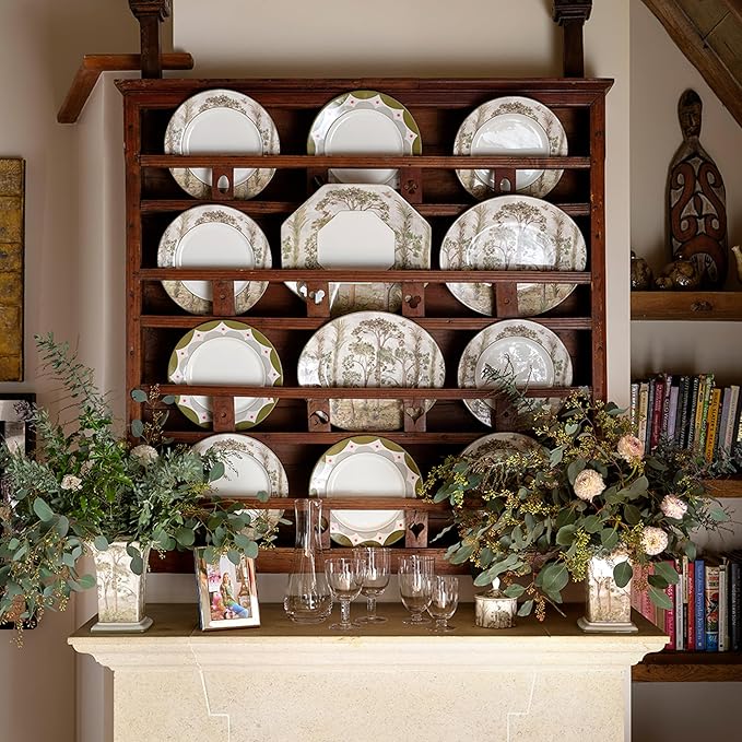 Spode Kit Kemp 11" Tall Trees Dinner Plate | Enchanted Forest Design | Stylish Table Setting | Porcelain | Dishwasher and Microwave Safe | Ideal for Pasta, Meat, Vegetables | Home & Gathering Use