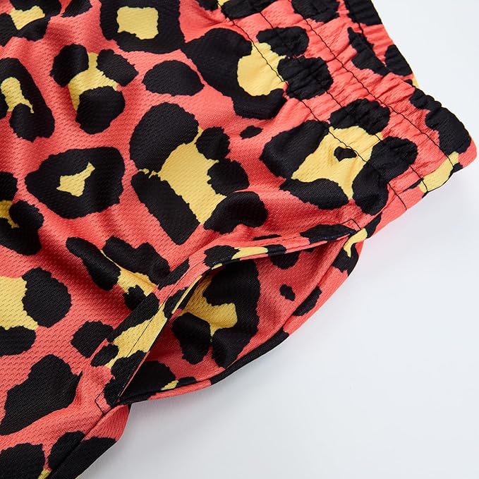 Fashion Funny Animal Printing Swim Trunks 5 inch Inseam Quick Dry Active Board Shorts for Men-BrightBean Baby