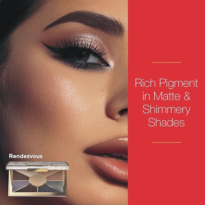Mirabella Eye Love You Neutral Shimmer Eyeshadow Palette - Makeup Palette w/Ultra Pigmented Pressed Powders, Creamy Matte & Shimmer Brown Eyeshadow Shades - Rendezvous-BrightBean Baby