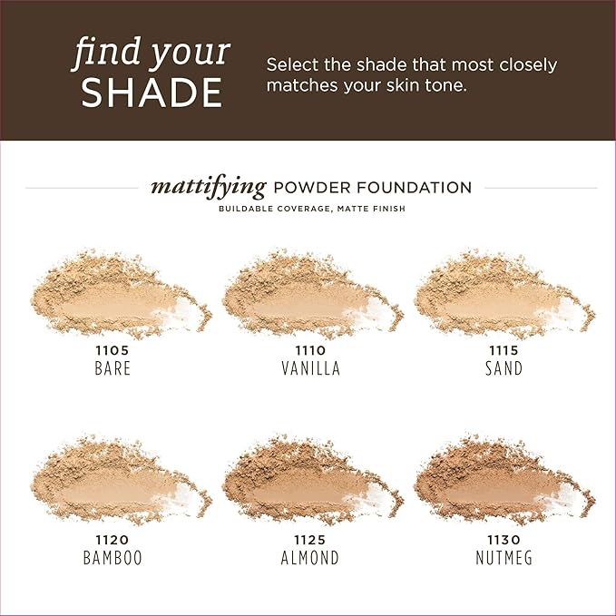 Burts Bees 100% Natural Mattifying Powder Foundation, Nutmeg - 0.3 Ounce (Pack of 2)-BrightBean Baby