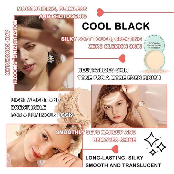 Mushroom Head Air Cushion CC Cream Full Coverage Liquid Foundation Set,Oil Control Concealer Lasting Moisturizing BB Cream,Loose Setting Face Powder Moisturizer Base Primer Makeup with Makeup Sponge-BrightBean Baby
