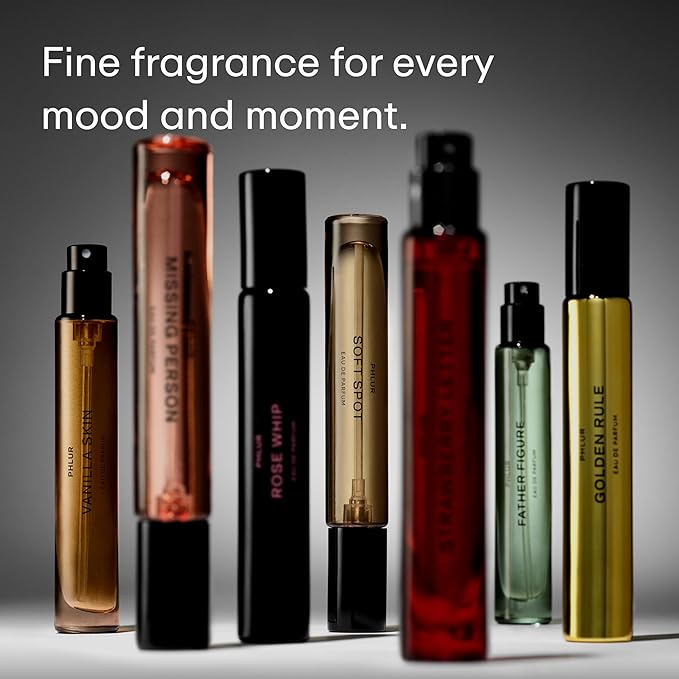 PHLUR Golden Rule Eau de Parfum - Travel Size Perfume Fragrance - Fruity Floral Perfume with Mandarin, Pink Pepper, Pear, Jasmine, Coconut Milk, Sandalwood & Vanilla Cream (9.5mL)-BrightBean Baby