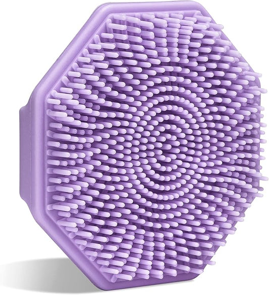Sud Scrub® Antimicrobial Silicone Face Scrubber, 1 Pack, Gentle Face Exfoliator for Sensitive Skin, Eco Friendly Facial Cleansing Brush, Exfoliating Face Brush for Men and Women (Purple)-BrightBean Baby