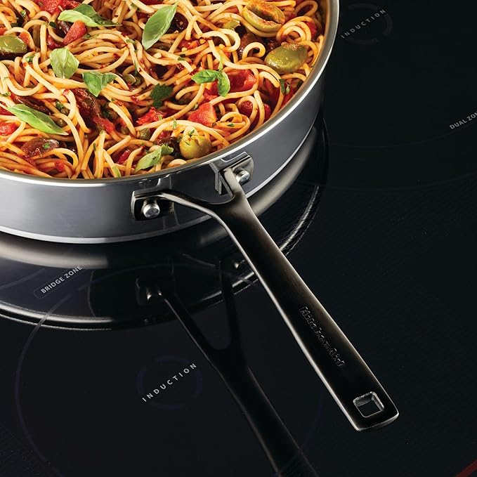 KitchenAid 5-Ply Stainless Steel Saute Pan with Lid 5 Quart