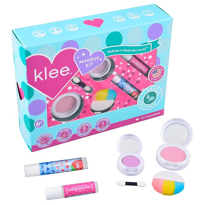 Luna Star Klee Mineral Makeup Kit. Gentle and Non-Toxic. Kid-Friendly. Made in USA. (Swirl of Glee)-BrightBean Baby