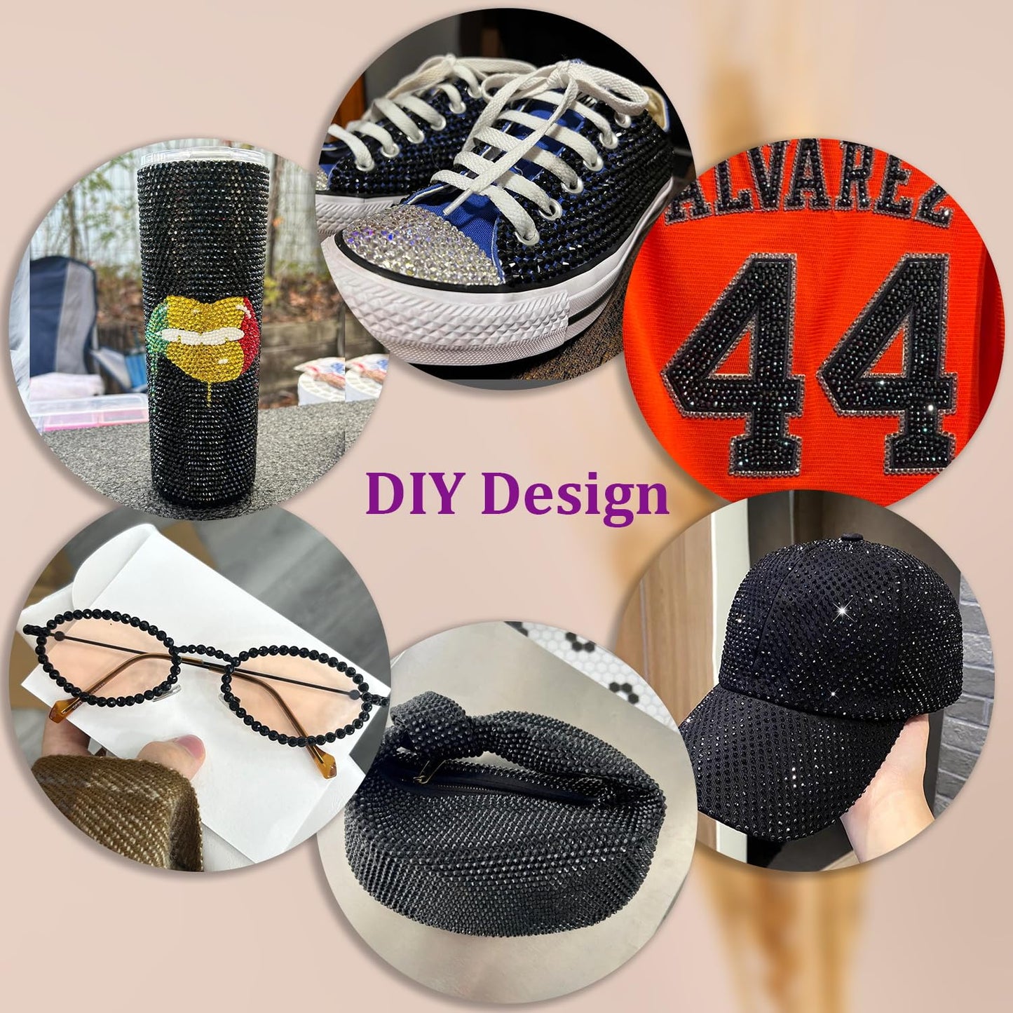 Resin Jelly Rhinestones for Crafting with B7000 Jewelry Glue, 2 Boxes Black Flatback Crystals with 3Pcs 10ml Glue, Bedazzling Non Hotfix Gems for DIY Tumblers Clothing Shoes Manicure-BrightBean Baby