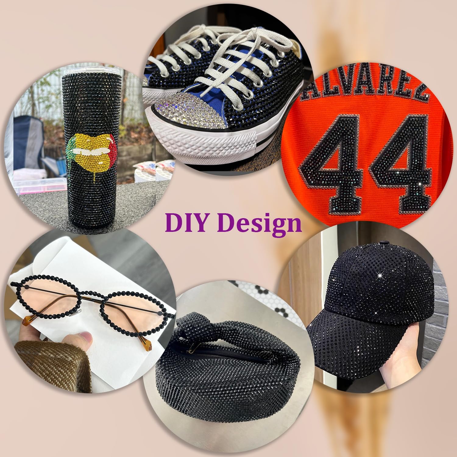 Resin Jelly Rhinestones for Crafting with B7000 Jewelry Glue, 2 Boxes Black Flatback Crystals with 3Pcs 10ml Glue, Bedazzling Non Hotfix Gems for DIY Tumblers Clothing Shoes Manicure-BrightBean Baby