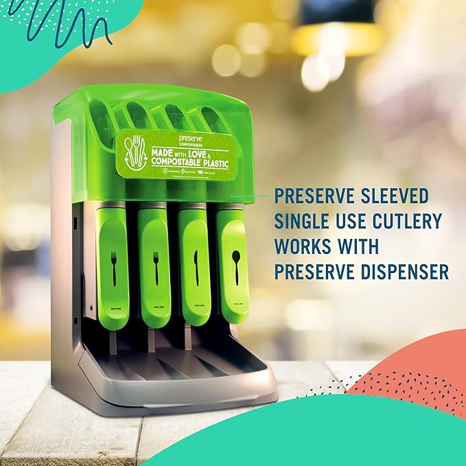 Preserve Compostable Soup Spoon, Made in USA, Medium Weight Cutlery, White, 840 Count