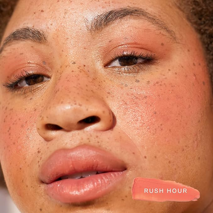 Tower 28 Beauty BeachPlease Cream Blush for Cheeks and Lips - Multi-Purpose Lip and Cheek Tint in Sun-Kissed Peach Blush - for Sensitive Skin – Color RUSH HOUR, Luminous Finish-BrightBean Baby