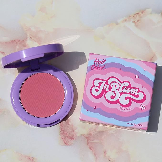 Half Caked In Bloom Powder Blush | vegan & cruelty-free, fragrance-free, highly pigmented, primer-infused | 3.8g (Soft Serve)-BrightBean Baby