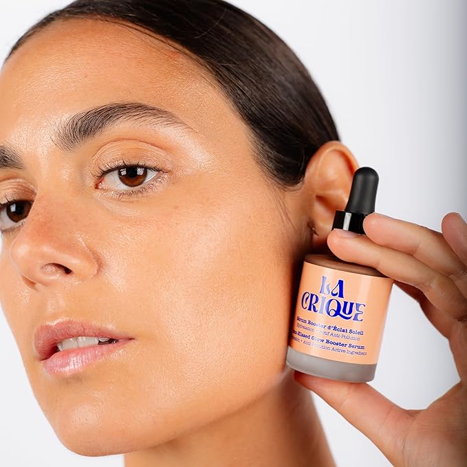 Bronzing Face Serum - Hydrating Serum with Hyaluronic Acid - Anti-Pollution Bronzer Drops for Radiant Skin Glow - All Skin Types - 99% Natural Ingredients Face Tanner - Vegan - 1 Fl Oz-BrightBean Baby