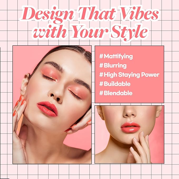 Hope Girl 3D Powder Blusher 0.17oz | Skin-Loving Korean Mini Blush for Cheeks and Eye Makeup w/Allantoin | K Beauty Cool Toned Vibrant Sunkissed Fine Powder Makeup Blush Cosmetics (#02 Coral Stone)-BrightBean Baby