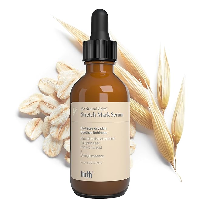 Birth Skincare Stretch Mark Serum for Pregnancy and Postpartum. Natural and safe for sensitive skin and all skin types. 𝐌𝐚𝐝𝐞 𝐢𝐧 𝐂𝐚𝐧𝐚𝐝𝐚, 2oz | 59 ml-BrightBean Baby