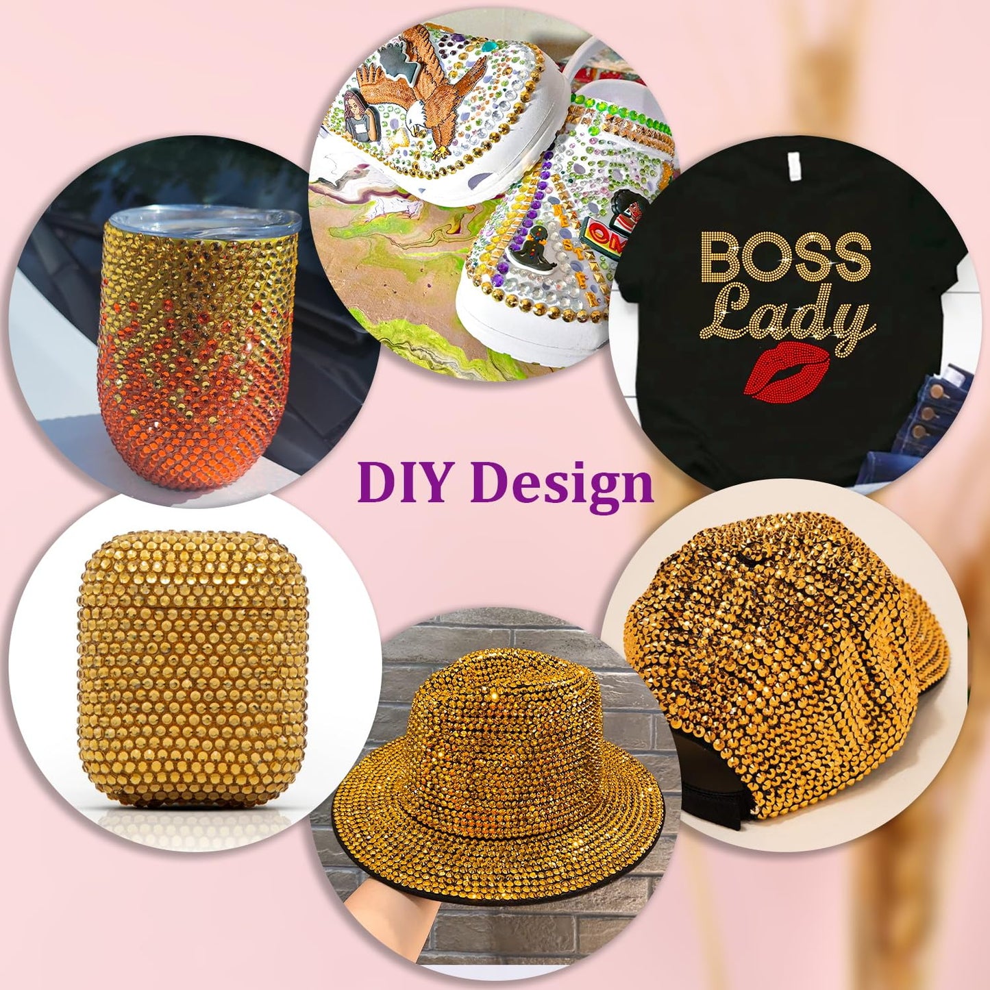 25000Pcs Resin Rhinestones for Crafting, Gold 2-6mm Mixed Sizes Non Hotfix Flatback Gems, Bedazzling Crystal for DIY Crafts Clothing Tumblers Mugs Shoes Fabric Nail Art-BrightBean Baby