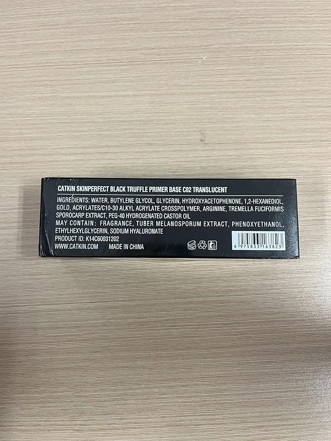 CATKIN Face Makeup Primer Base Ultra Hydrating Essense Natural Glow Finish for Dry Skin Blur Pores Infused with Black Truffle Serum & Hyaluronic acid Translucent Oil Free Formula-BrightBean Baby