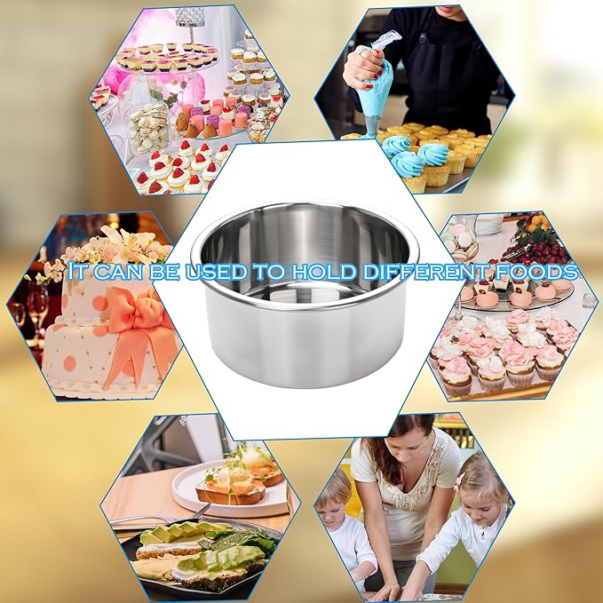 9 Pack 4 Inch Cake Pan Set with 100 Easy Lift Paper Liners Mini Round Cake Pan Stainless Steel Baking Pans for Birthday Wedding Party Oven Dishwasher Safe