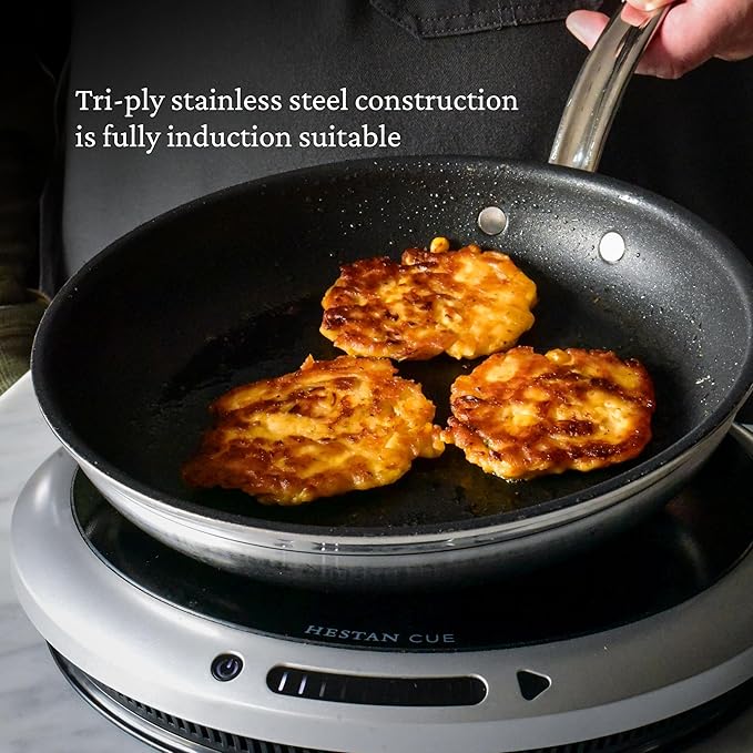 Hestan ProBond Forged TITUM - Professional Clad Stainless Steel, Nonstick, Frying Pan Set (8.5'' & 11''), Induction Compatible, Made without PFOAs