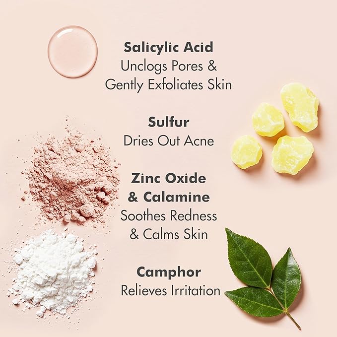 Ebanel Acne Spot Drying Lotion for Face & Body with Sulfur & Salicylic Acid, Targets Pimples & Zits, Helps Clear Pores and Reduce Surface Blemishes Overnight-BrightBean Baby