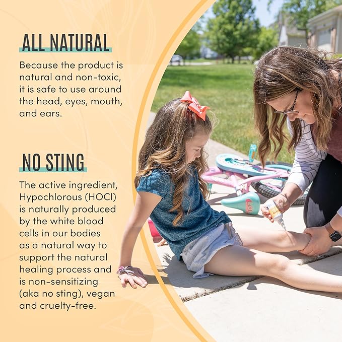 Active Skin Repair First Aid Healing Skin Hydrogel - Natural & Non-Toxic Repairing Ointment with Hypochlorus Acid for Minor Cuts, Wounds, Scrapes, Rashes, Sunburns, & More, 3 oz-BrightBean Baby