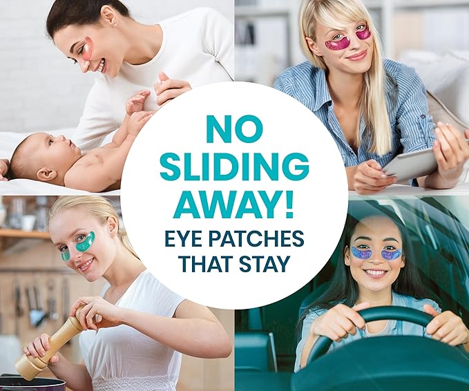 Stylia Under Eye Patches for Puffy Eyes and Dark Circles (12 Pairs) - Marine Collagen Under Eye Mask with Vitamin C, Hyaluronic Acid, Pearl Extract - Eye Masks for Dark Circles and Puffiness-BrightBean Baby