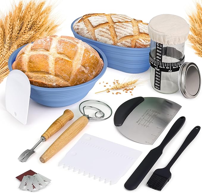 Banneton Bread Proofing Basket, Sourdough Bread Baking Supplies, Sourdough Kit, Bread Making Tools, Sourdough Banneton Basket, Sour Dough Kit, Sour Dough Tools