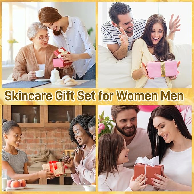 Skin Care Set, Vitamin C Skin Care Sets & Kits, Skin Care for Teenage Girls Gift Set with Cleanser, Toner, Serum, Eye Cream, Facial Cream, Facial Skin Care Sets & Kits for Teenage Girls Women-BrightBean Baby