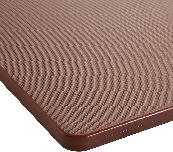 Winco Cutting Board, 12 by 18 by 1/2-Inch, Brown