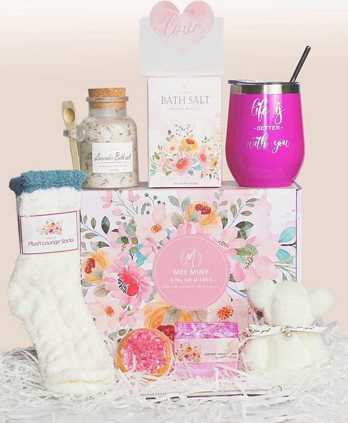 Mothers Day Gifts for Women,Relaxing Spa Gift Basket Set,Unique Gift Ideas for Women,Coworker Teacher Nurse Gifts for Women,Christmas Gifts for Mom Sister Best Friend Wife-BrightBean Baby