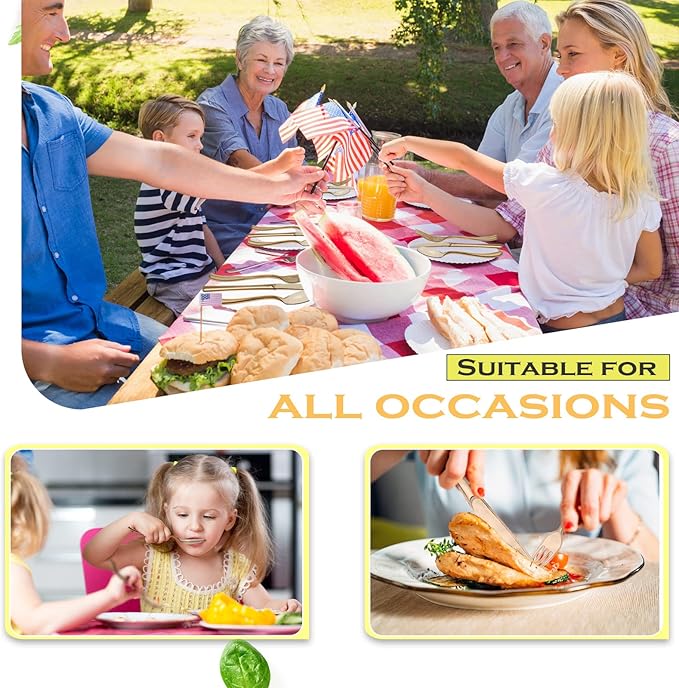 Minatee 150 Pieces Disposable Cutlery Set Plastic Silverware Heavy Duty Utensil Sets 50 Forks 50 Knives 50 Spoons for Home Office School Party Picnics Restaurant Outdoor Events(Coffee)