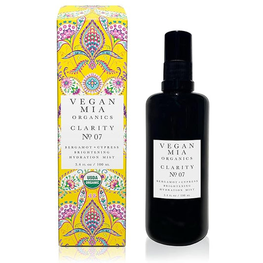 USDA Organic Clarity Balancing Face Mist - Hydrating Rose Water Facial Spray Suitable For All Skin Type Face Moisturizer, Setting Spray for Makeup & Face Primer, 3.4 oz-BrightBean Baby