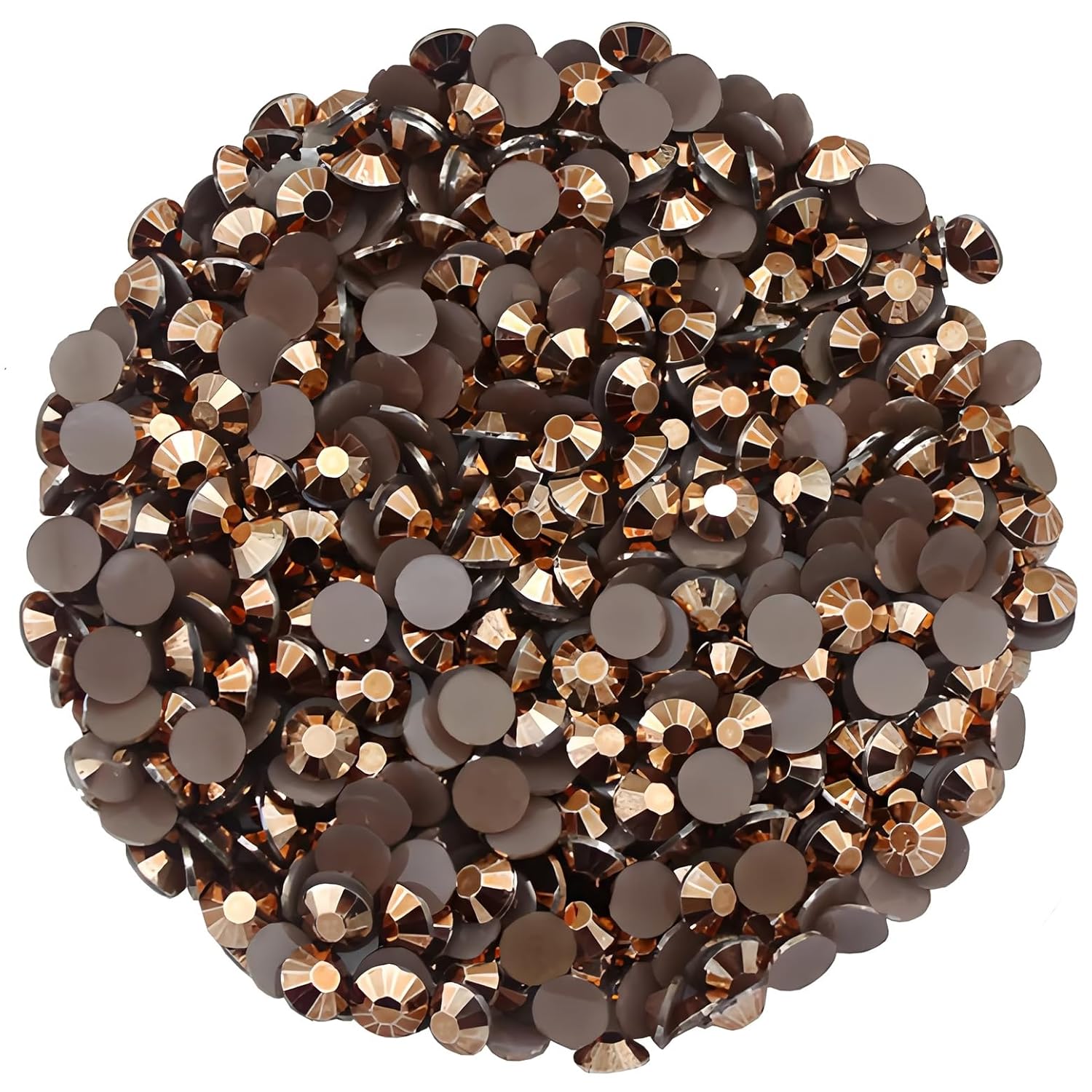 4500 Pcs SS12 3mm AB Flatback Rhinestones for Nails Art Crafts Glitter Round Shine Gems Crystals DIY Clothes Shoes （Bronze AB）-BrightBean Baby