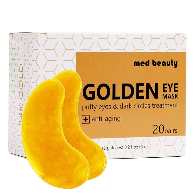 24K Gold Under Eye Patches Eye Masks For Dark Circles And Puffiness with anti-aging effect 20 pairs 40 pcs [medbeauty]-BrightBean Baby