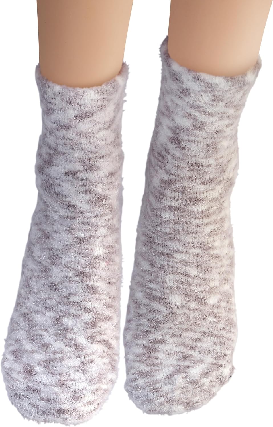 Earth Therapeutics Aloe Socks – Infused w/Aloe Vera & Vitamin E – Helps Dry Feet, Cracked Heels, Calluses – Use with Lotion – Grey/Confetti (2 Pairs)-BrightBean Baby